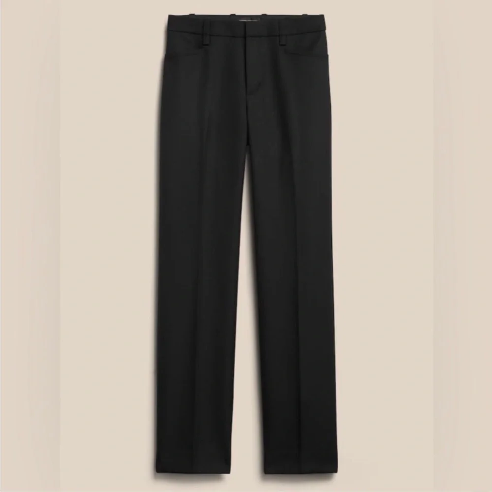 FINAL MARKDOWN NWT! Banana Republic Black Lido Straight Italian Wool Pant  💜 - Picture 10 of 13